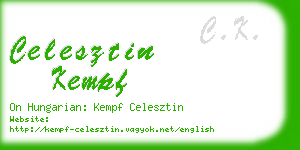 celesztin kempf business card